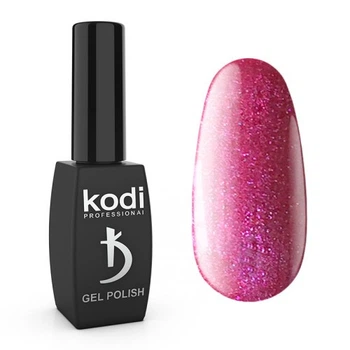 Гель-лак Kodi Professional Basic Collection V № 91 темно-малиновый с розовым глиттером, 8 мл