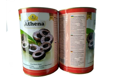 Оливки Athena черные резаные ж.б. 4300/2000