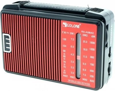Портативний FM радіоприймач GOLON RX-A08 AC акустична система програвач від батарей від мережі Червоний