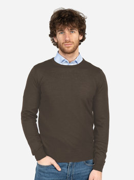 Sweter męski ciepły Vela Blu V22930-943 3XL Brązowy (2000377671085)