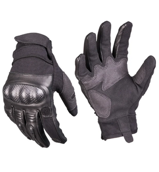Перчатки тактические кожаные полнопалые Mil-tec с защитой черные (112504402_2XL) размер 2XL