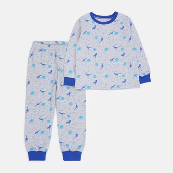 Дитяча тепла піжама для хлопчика Flamingo 329-053 116 см Меланж (4829960184003)