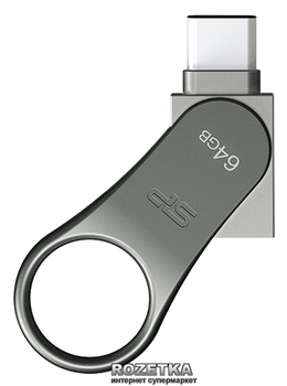 Pendrive Silicon Power Mobile C80 64GB srebrny (SP064GBUC3C80V1S)