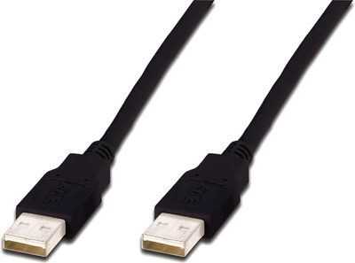 Kabel Digitus Assmann USB 2.0 (AM/AM) 1,8 m Czarny (AK-300100-018-S)