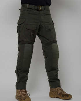 Тактичні штурмові штани UATAC Gen 5.2 L Олива з наколінниками