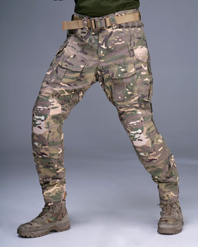 Тактические штурмовые штаны UATAC Gen 5.2 S Мультикам Лес с наколенниками