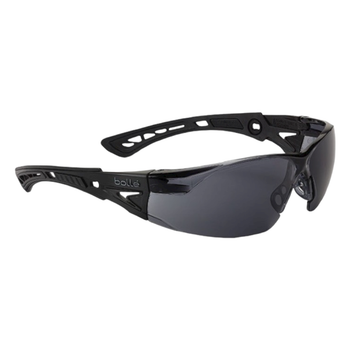 Тактические защитные очки, Rush+, Bolle Safety, Black with Smoke Lens