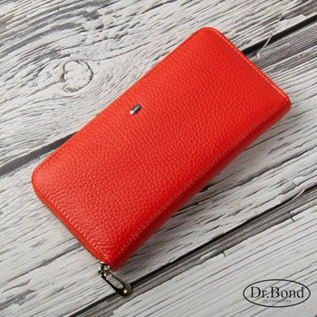 Женский кошелек Classic из натуральной кожи DR. BOND PR-191015-32179 оранжевый