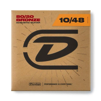 Струны для акустической гитары Dunlop DAB1048 80/20 Bronze Acoustic Guitar Strings (10-48)