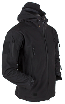 Чоловіча куртка з флісом Eagle Soft Shell JA-01 Black Black XL