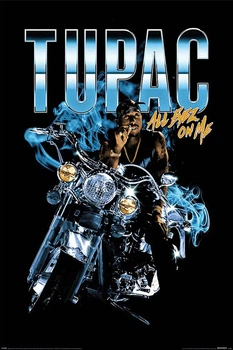 Постер плакат "Tupac Shakur (All Eyez Motorcycle)" 61x91.5см Pyramid International (ps-103788)