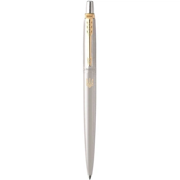 Ручка шариковая Parker JOTTER Stainless Steel GT BP Трезубец зол. 16032_T001g