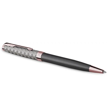 Ручка шариковая c колпачком из серебра PARKER SONNET 17 Metal & Grey Lacquer PGT BP