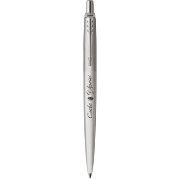 Ручка шариковая Parker JOTTER Stainless Steel CT BP Тризуб Слава Україні Серебристый 16132_TR3