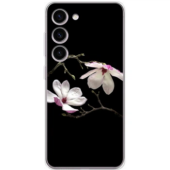 Силиконовый чехол BoxFace Samsung Galaxy S23 (S911) Ночные Магнолии (45776-up1006)