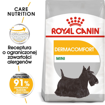 Sucha karma dla psów Royal Canin Mini Dermacomfort z podrażnioną i swędzącą skórą 1 kg (3182550893886) (2441010)
