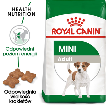 Sucha karma dla psów Royal Canin Mini Adult małych ras powyżej 10 miesiąca życia 4 kg (3182550727822) (727822) (3001040)