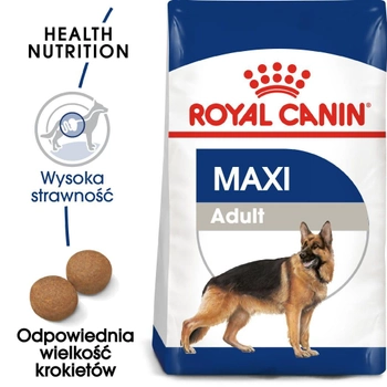 Sucha karma dla psów Royal Canin Maxi Adult dużych ras powyżej 15 miesiąca życia 4 kg (3182550402224) (93305) (3007040)