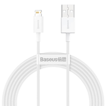 USB кабель для iPhone с разъемом Lightning BASEUS Superior Series Fast Charging Data Cable (2м, 2.4A) White