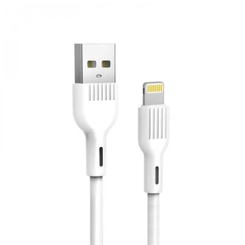 Кабель SkyDolphin S03L USB-Lightning 1 м, 3 А, зарядка и передача данных(DL_D3DDA85D8536)