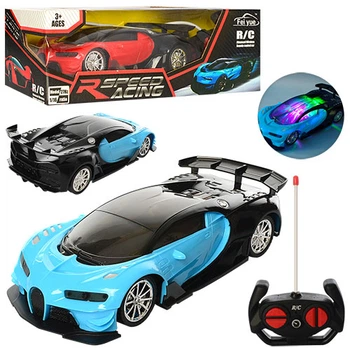 Машинка Трансформер с пультом Bugatti Robot Car Size 1:18 сама трансформируется Синяя