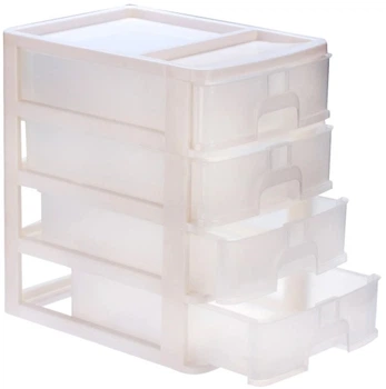Міні комод А4 R-Plastic 10319 на 4 ящики Білий