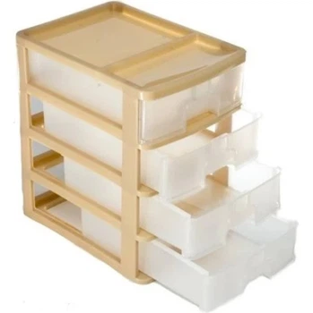 Міні комод А4 R-Plastic 10204 на 4 ящики Бежевий