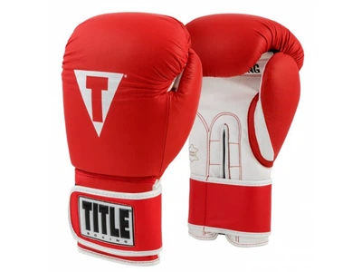 Рукавички тренувальні TITLE Pro Style Leather Training Gloves 3.0 14 унцій червоний/білий (4555)