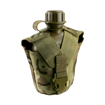 Фляга Kombat Tactical Molle, з чохлом, Multicam