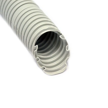 Гофро-труба D32-24.3 мм, PVC внутр. з протяжкою, 50 м, сіра, KOPOS