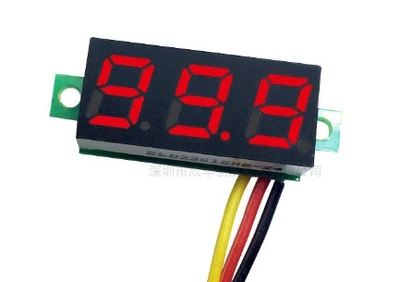 Мини-вольтметр Светодиодный индикатор 0-100 В постоянного тока Синий (775235794) Красная подсветка