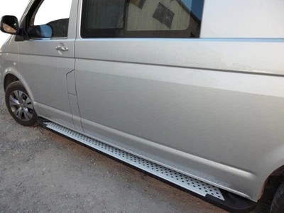 Volkswagen T5 Caravelle 2004-2010: Алюминиевые боковые пороги (2 шт, длинная база)