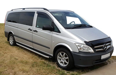 Алюмінієві бічні пороги Fullmond (2 шт, Подовжені) для Mercedes Vito W639 (2004-2014)