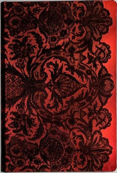 Блокнот Paperblanks Мереживо Аллюр середній 13 х 18 см в лінію червоний