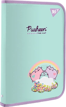 Папка факультативна YES FC Pusheen на блискавці з бабл-бейджем (491559) (5056137131679)