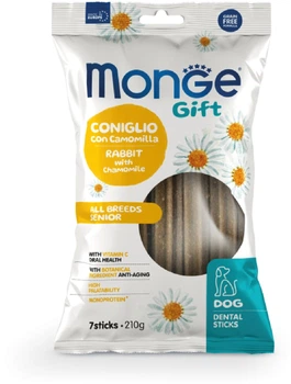 Ласощі для собак Monge Gift Dog All breeds кролик з ромашкою 210 г (8009470085595)