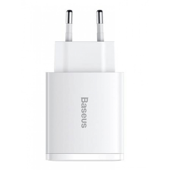 СЗУ Baseus Compact Quick Charger 30W QC + PD (1Type-C + 2USB) white