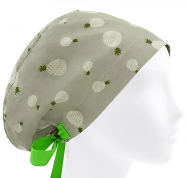 Медицинская шапочка женская HeadwearUniverse универсальная принт Ананасы