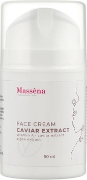 Крем для лица с экстрактом черной икры - Massena Face Cream Caviar Extract Vitamin A-Caviar Extract-Algae Extract 250ml (903072-17305)