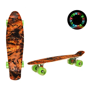 Пенниборд Bambi RL7T Lava 22" PU колеса cо светом 56х15 см (SC20501)