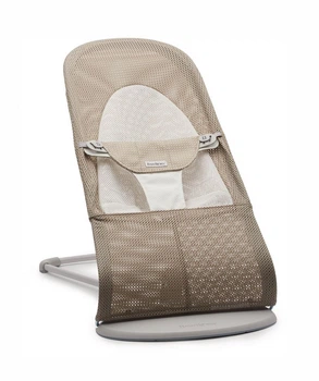 Кресло-качалка BabyBjorn Balance Soft Mesh Grey beige/White, 7317680051448