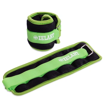 Обтяжувачі-манжети FI-2502-1 ZELART для рук та ніг 2x0.5кг black/light green