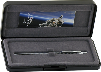 Авторучка Fisher Space Pen Шаттл Черная сетка / Стержень 1.1 мм Черный (747609831443)