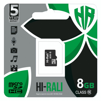 Карта пам'яти microSDHC 8GB class 10 Hi-Rali