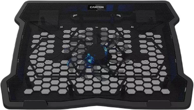 Підставка для ноутбука Canyon NS02 1Fan 2USB LED Black (CNE-HNS02)
