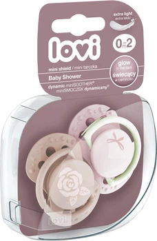 Пустушка Lovi Baby Shower Girl Силіконова Динамічна від 0 до 2 місяців 2 шт (22/900girl)