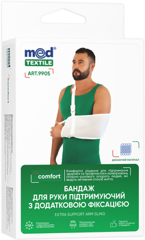 Бандаж для руки MedTextile підтримувальний з фіксацією L Чорний L 1 шт (4820137298844)