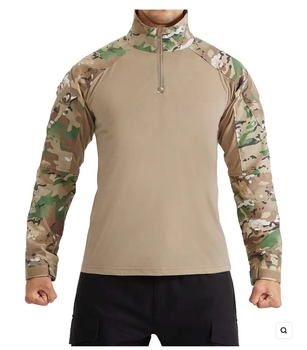 Тактические боевая военная рубашка Убакс ВСУ мультикам, армейская рубашка для военных UBACS Multicam р.XL