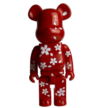 Red LV) Bearbrick 400% Action Figure Peko Iron Man Violent Bear