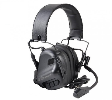 Активні навушники з гарнітурою Earmor M32 MOD 3 комплект з оголов'ям чорні